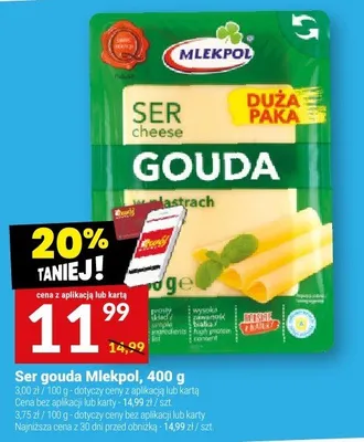 Ser gouda Mlekpol promocja w Twój Market