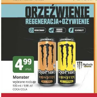 Napój energetyczny Monster Rehab Tea + Lemonade promocja w Marketvita