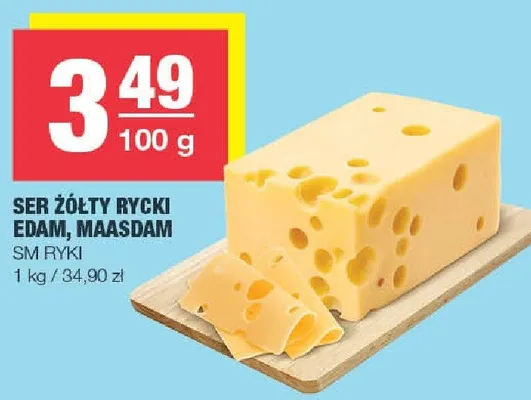 Ser żółty Ryki Edam, Maasdam promocja w SPAR