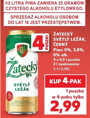 Piwo Světlý Ležák, Černý promocja w Kaufland