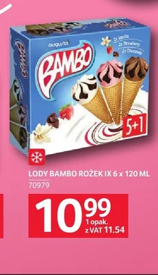 Lody Augusto Bambo Rożek IX 6-pak promocja w Selgros