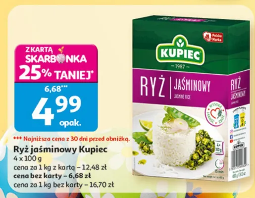 Ryż jaśminowy promocja w Auchan