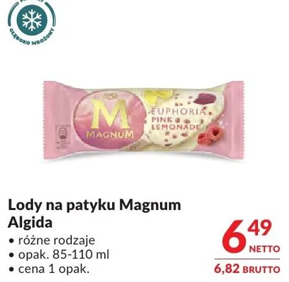 Lody na patyku Magnum Algida promocja w Makro