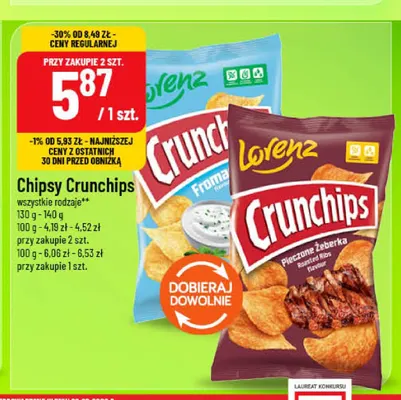 Chipsy Crunchips pieczone żeberka promocja w POLOmarket