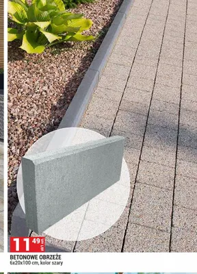 Betonowe obrzeże szare promocja w Merkury Market
