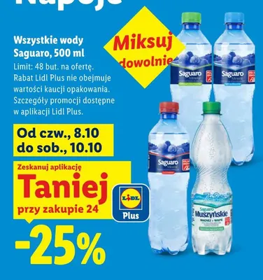 Wody Saguaro promocja w Lidl