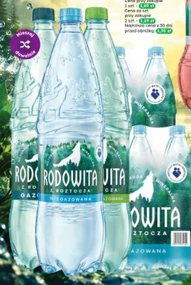 Woda mineralna gazowana delikatnie Rodowita promocja w Dino