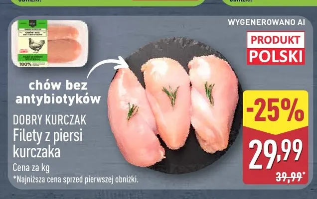 Filet z piersi kurczaka promocja w Aldi
