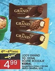 Lody Grand Chocolate promocja w Wafelek