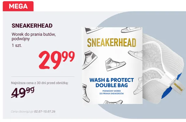 Worek do prania butów podwójny Sneakerhead promocja w Rossmann