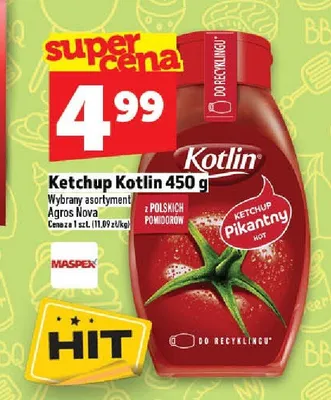 Ketchup Kotlin Pikantny promocja w TOPAZ