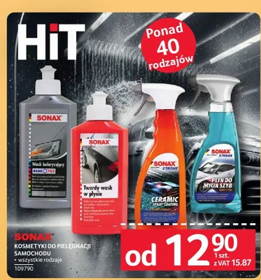 Kosmetyki do pielęgnacji samochodu Sonax promocja w Selgros