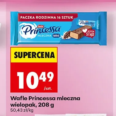 Wafle Princessa mleczna 16-pak promocja w Biedronka