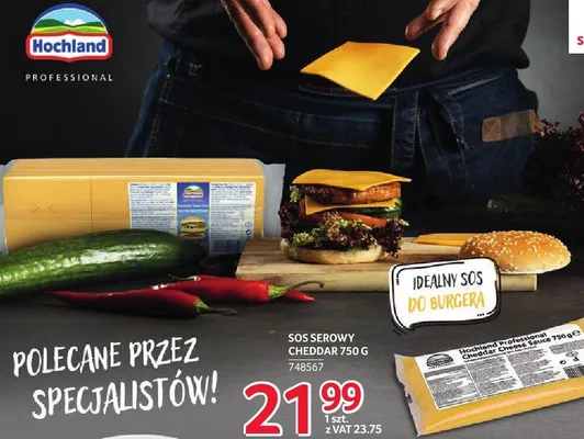 Sos serowy Cheddar Hochland 750g promocja w Selgros