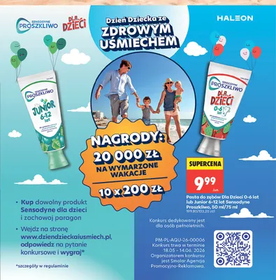 Pasta do zębów Sensodyne Proszkliwo promocja w Biedronka
