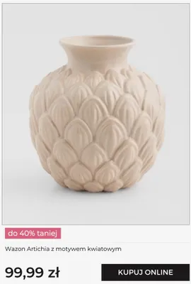 Wazon Artichia z motywem kwiatowym promocja w home&you