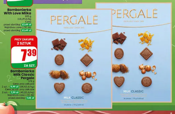 Bombonierka Milk Classic Pergale promocja w Dino