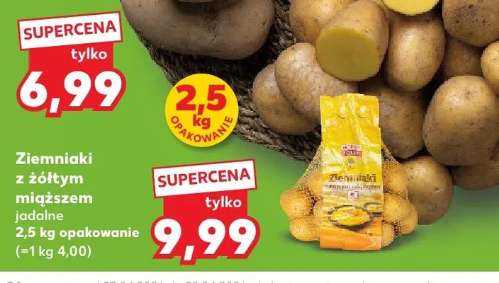 Ziemniaki z żółtym miąższem jadalne promocja w Kaufland