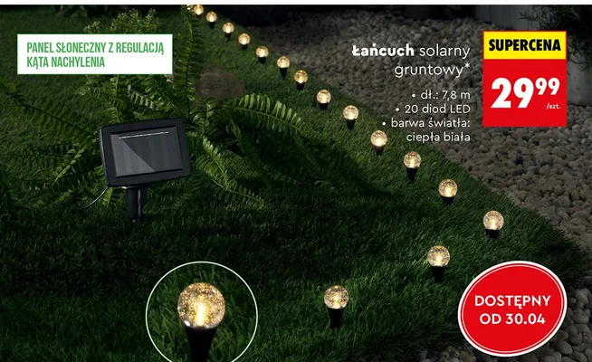 Łańcuch solarny gruntowy promocja w Biedronka