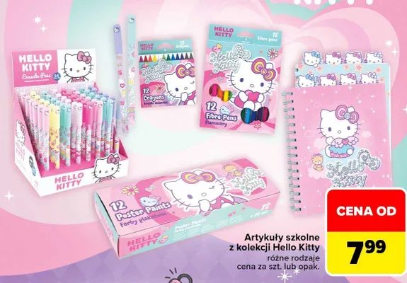 Artykuły szkolne Hello Kitty promocja w Carrefour Market