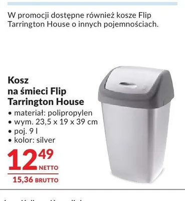 Kosz na śmieci Flip Tarrington House promocja w Makro