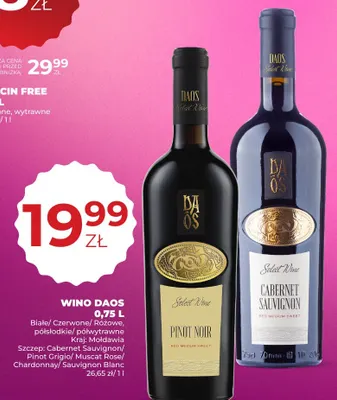 Wino czerwone Daos Cabernet Sauvignon promocja w Duży Ben