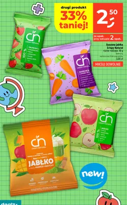 Suszone jabłka Crispy Natural promocja w Dealz