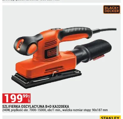 Szlifierka oscylacyjna B+D KA320EKA promocja w Merkury Market