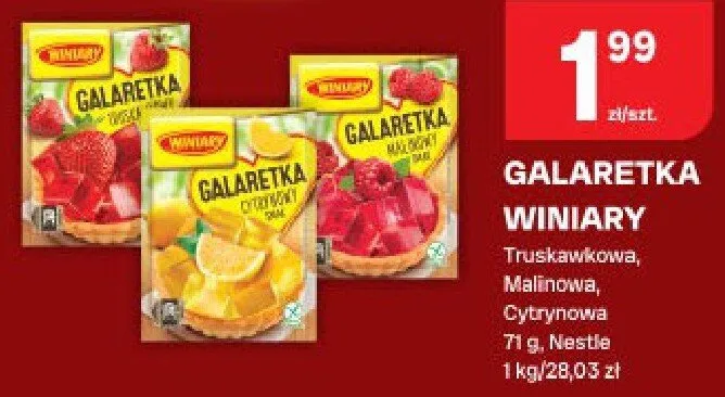 Galaretka truskawkowa, malinowa, cytrynowa promocja w Chorten