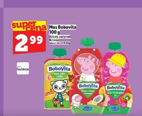 Mus Bobovita banan z mango i kokosem promocja w TOPAZ