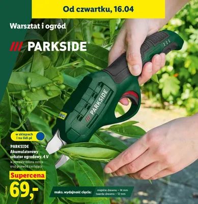 Akumulatorowy sekator ogrodowy, 4V promocja w Lidl