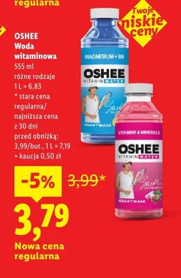 Woda witaminowa Oshee promocja w Lidl