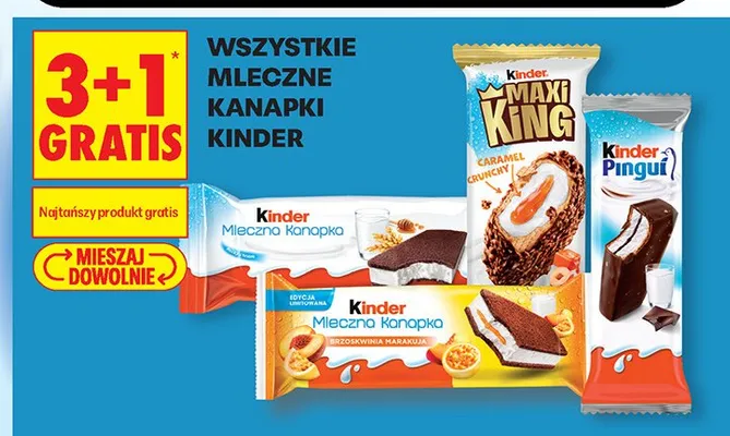Mleczna Kanapka Kinder brzoskwinia marakuja promocja w Biedronka