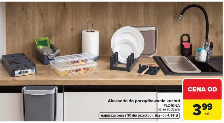 Akcesoria do porządkowania kuchni FLORINA różne rodzaje promocja w Carrefour