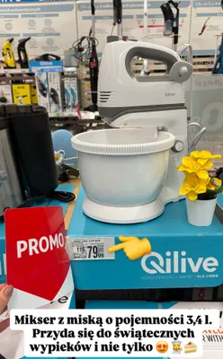 Mikser z miską o pojemności 3,4l Qilive promocja w Auchan