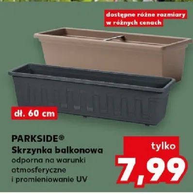 Skrzynka balkonowa odporna na warunki atmosferyczne i promieniowanie UV dł. 60 cm promocja w Kaufland