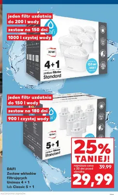 Zestaw wkładów filtrujących Unimax DAFI 5-pak promocja w Kaufland