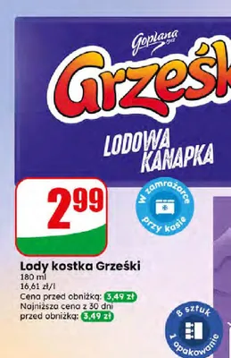 Lody kostka Grześki Goplana promocja w Dino