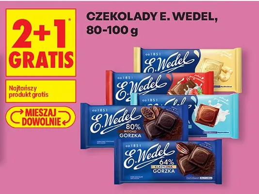 Czekolady 80-100g promocja w Biedronka