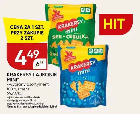 Krakersy lajkonik mini promocja w Chata Polska