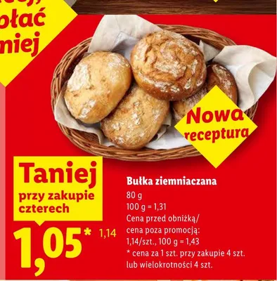 Bułka ziemniaczana promocja w Lidl