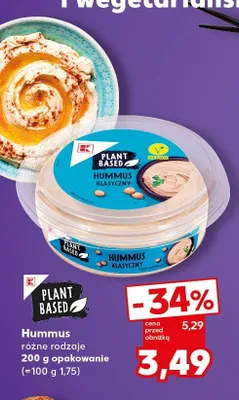 Hummus klasyczny K Plant Based promocja w Kaufland