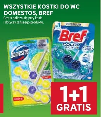 Wszystkie kostki do WC Domestos, Bref promocja w Stokrotka