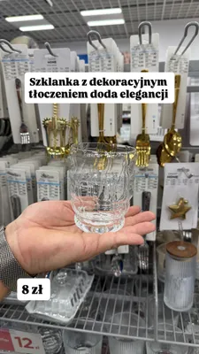 Szklanka z dekoracyjnym tłoczeniem promocja w Pepco