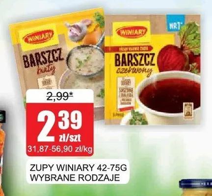 Zupa Barszcz biały Winiary promocja w Bingo