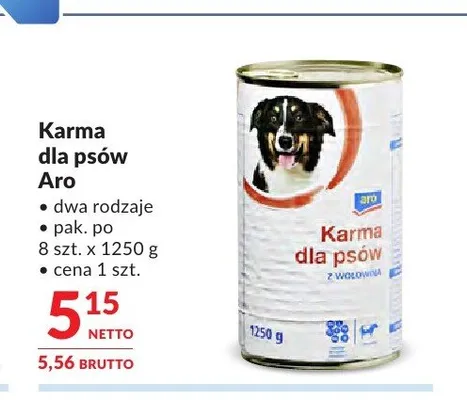 Karma dla psów Aro promocja w Makro