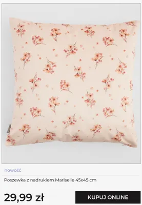 Poszewka z nadrukiem Mariselle home&you 45x45 cm promocja w home&you