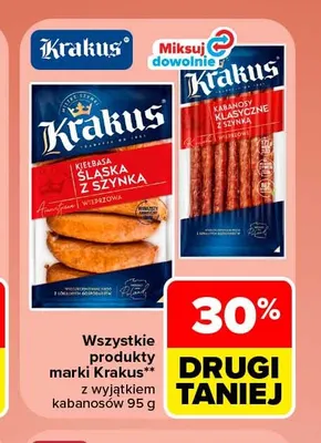 Kiełbasa śląska z szynką Krakus promocja w Carrefour