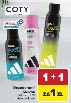 Dezodorant spray Adidas Ice Dive promocja w Carrefour Market