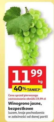Winogrona bezpestkowe miks promocja w Auchan
